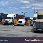 Semi Trucks waiting in YTI intake lines