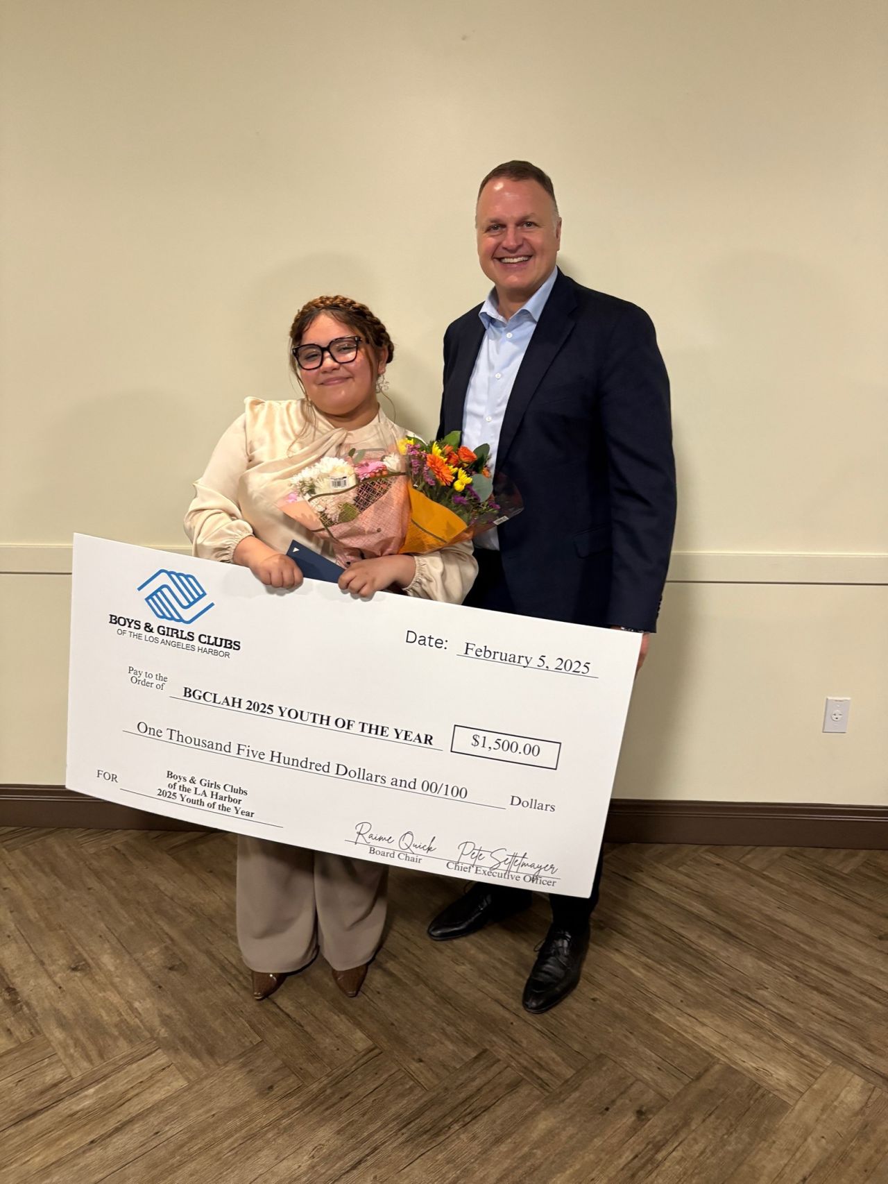 BGCLAH Awards Liliana M.  LA County’s Youth of The Year